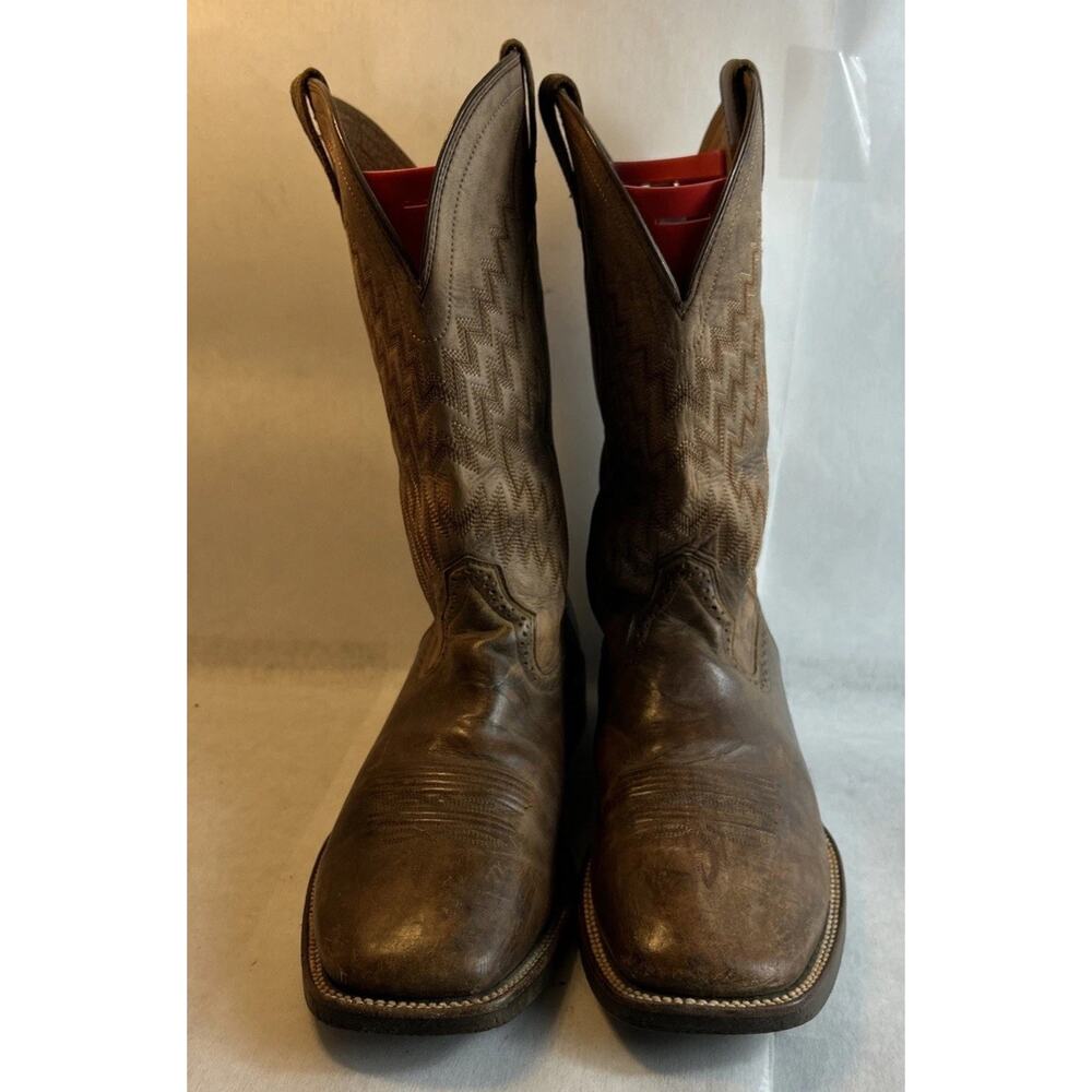 Ariat Brown Western Cowboy Boots Square Toe Leather Men Size 12 D